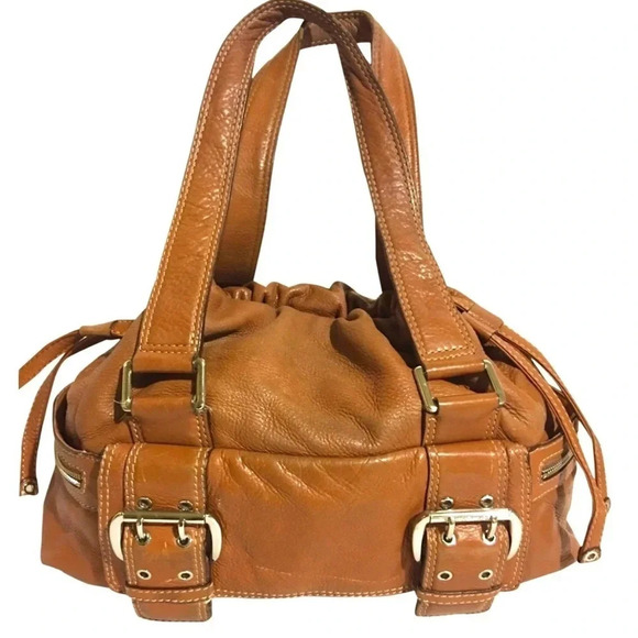 Michael kors brown distressed leather satchel handbag - Picture 1 of 9